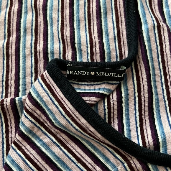 Brandy Melville Purple & Blue Halter Top 100% Cotton - Picture 6 of 7